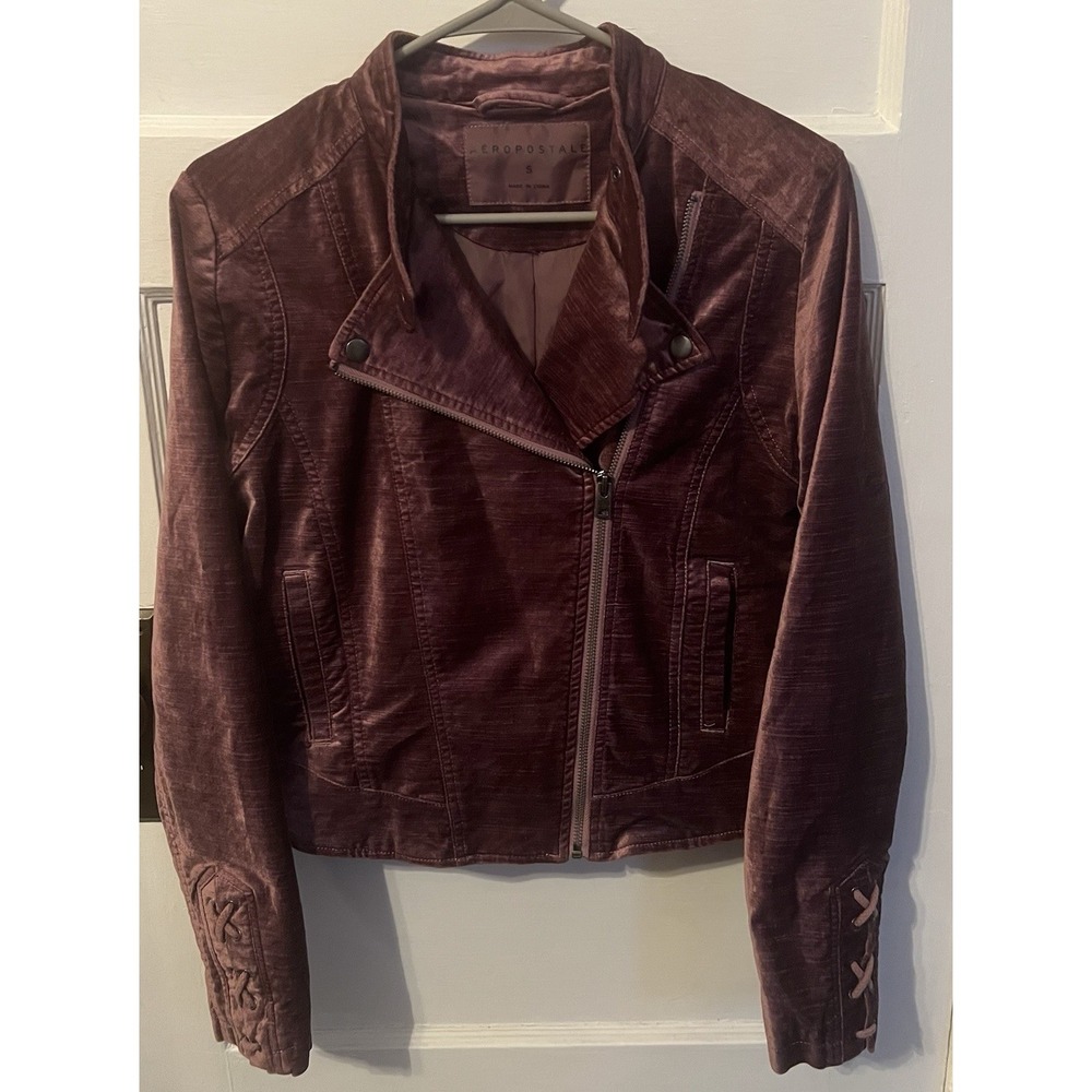 Womens Aeropostale Motorcycle Moto Jacket Y2K Small